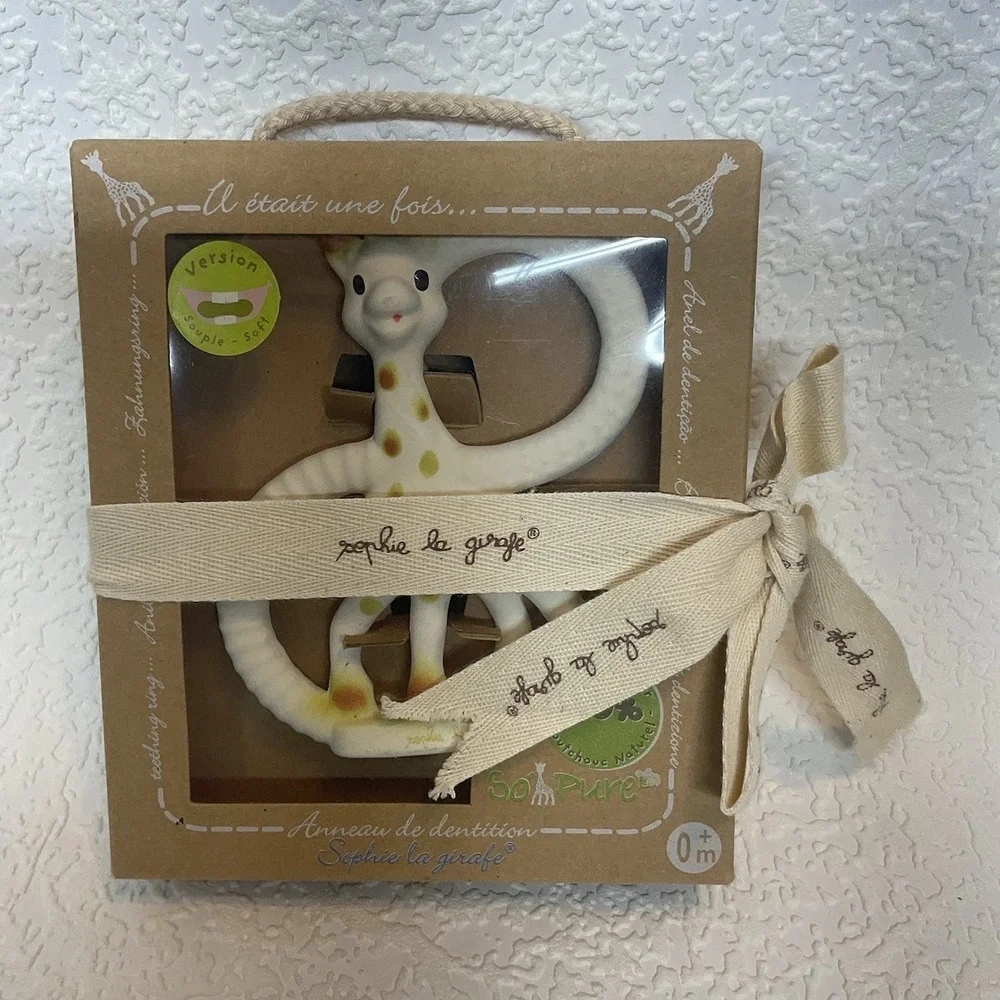 Sophie La Girafe - So Pure Natural Rubber Soft Baby Teething Ring from France